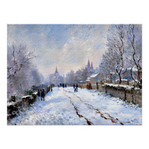 Snow Scene at Argenteuil Poster