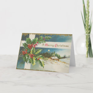 Snow Scene Christmas Card