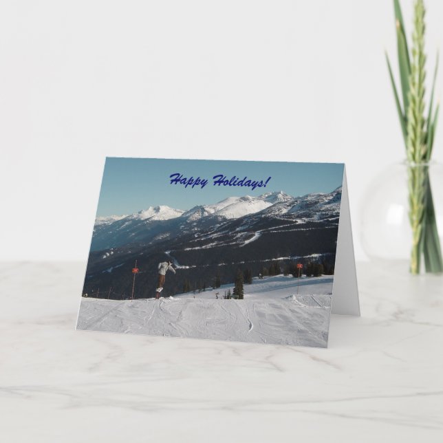 Snow Scene in Whistler, B.C. Holiday Card (Front)