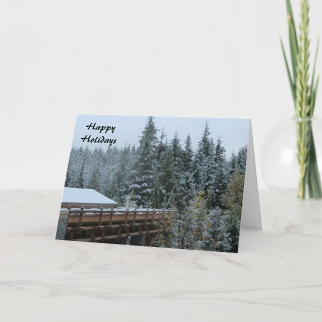 Snow Scene in Whistler, B.C. Holiday Card (Front)