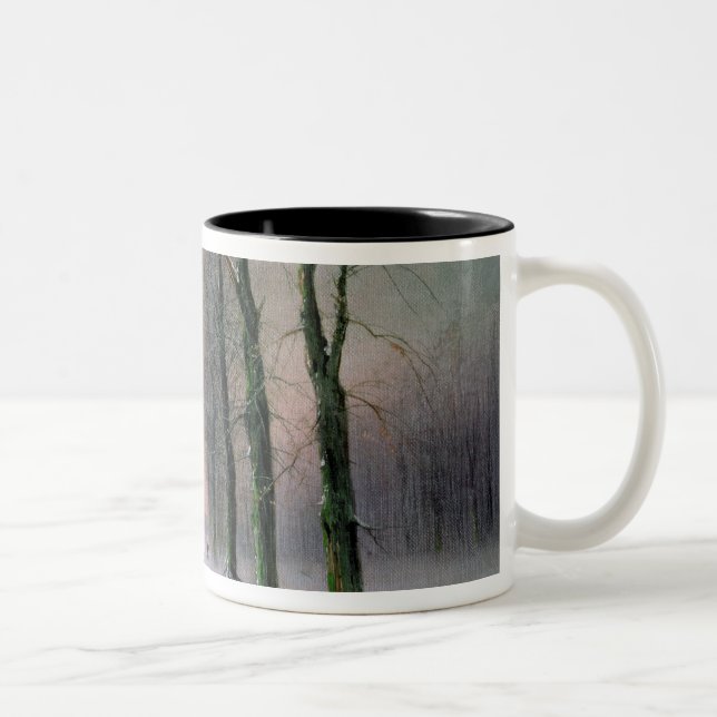 Snow Scene-Wanstead Park Two-Tone Coffee Mug (Right)