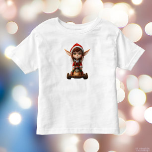 Snow Scooter Christmas Elf Toddler's Tee