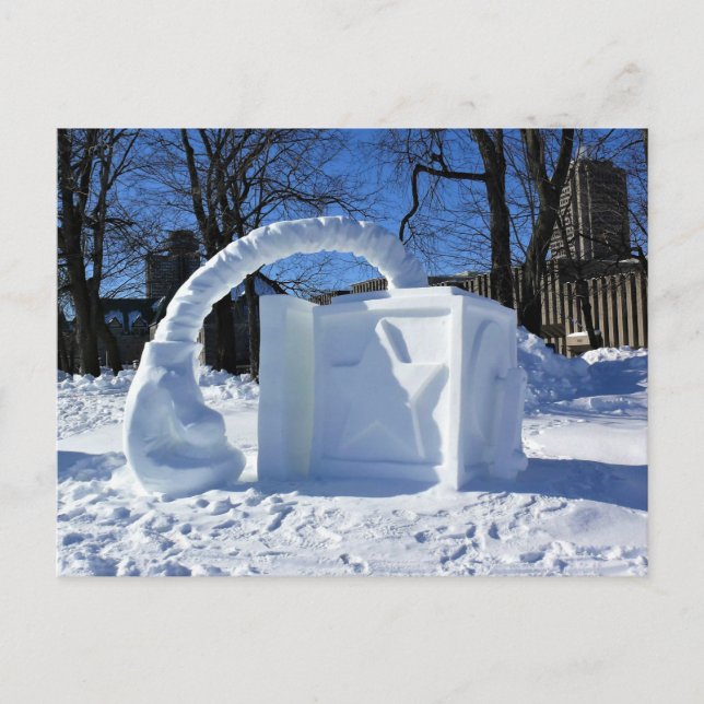 Snow Sculpture, Quebec, Canada Postcard (Front)