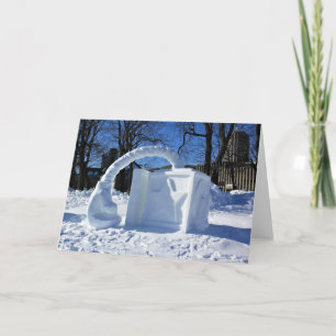 Snow Sculpture, Quebec, Canada Thank You Card