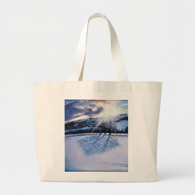 Snow Shadows 2009 Large Tote Bag (Front)