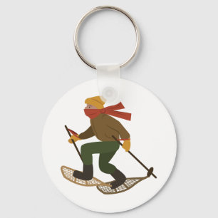 Snow Shoe Man Key Ring