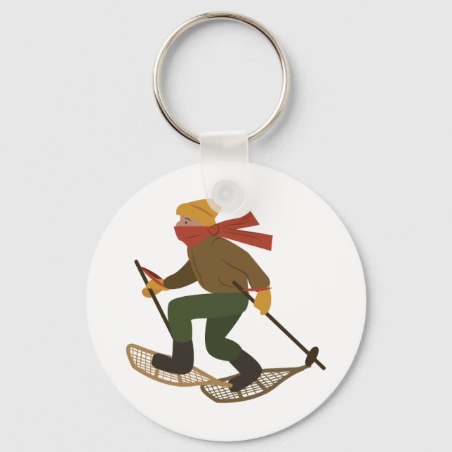 Snow Shoe Man Key Ring (Front)