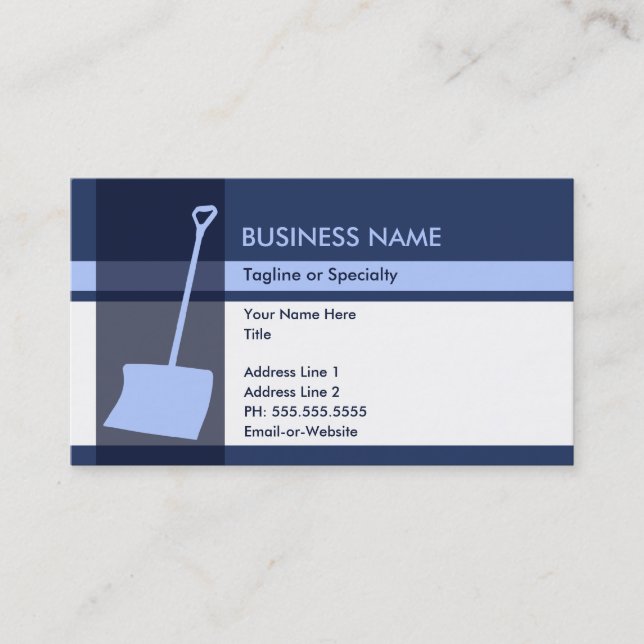 snow shovel elegance business card (Front)