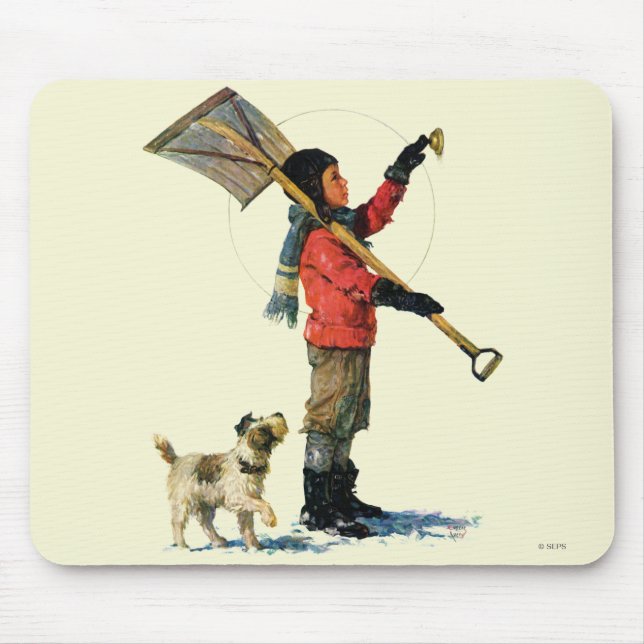 Snow Shoveler Mouse Pad (Front)