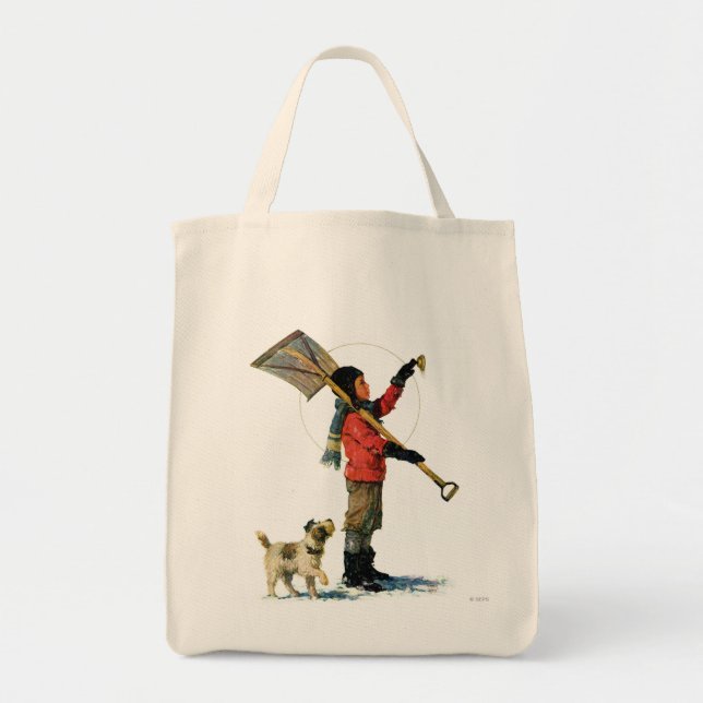 Snow Shoveler Tote Bag (Front)
