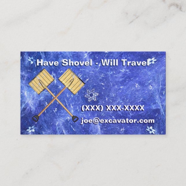 Snow Shoveling Business Card (Front)