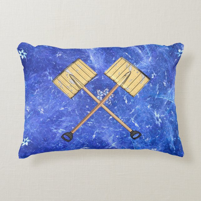 Snow Shoveling Business Decorative Cushion