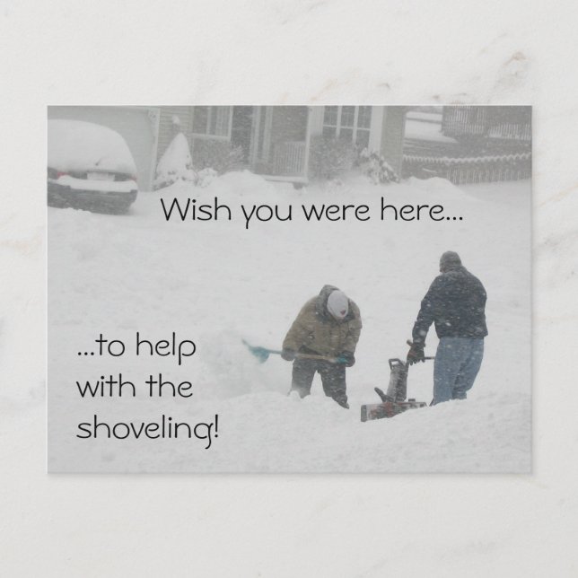 Snow Shoveling postcard (Front)