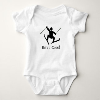 snow ski baby bodysuit