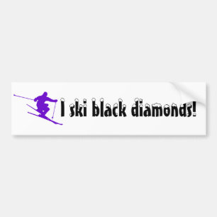 Snow Ski Bumper Sticker