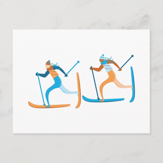 Snow Ski Postcard (Front)