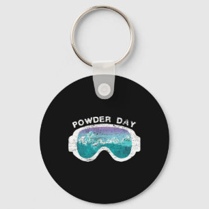 Snow Ski Powder Day Snowboarding Mountain Sport  Key Ring