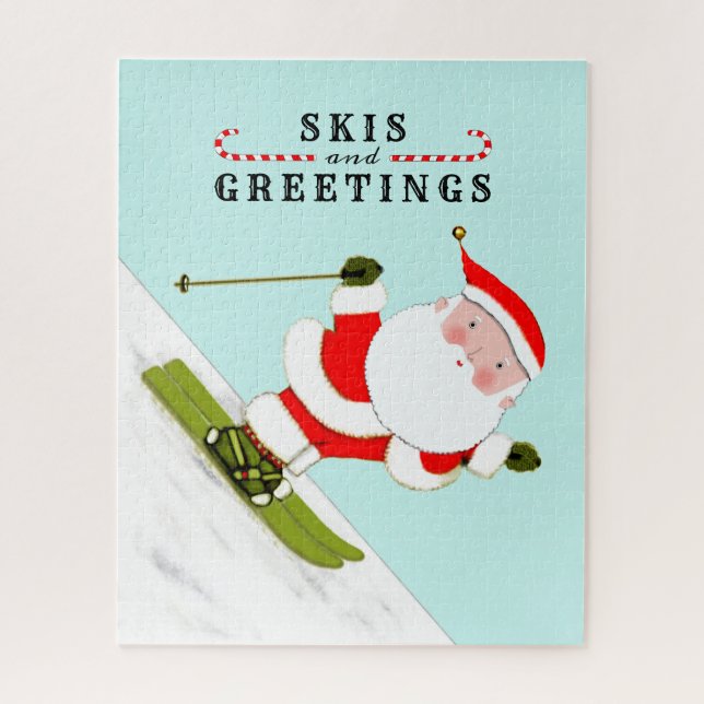 snow skiing skier holiday gifts jigsaw puzzle (Vertical)
