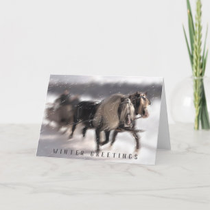 Snow Sleigh Holiday Card