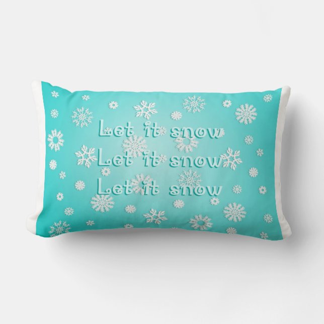 Snow, Snow, Snow Lumbar Cushion (Front)