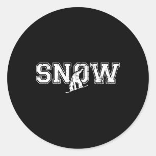 Snow Snowboarding Snowboard  Classic Round Sticker