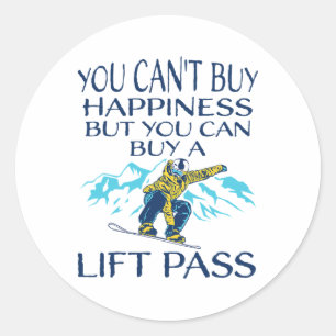 Snow Snowboarding Snowboard Snowboarder Idea Quote Classic Round Sticker