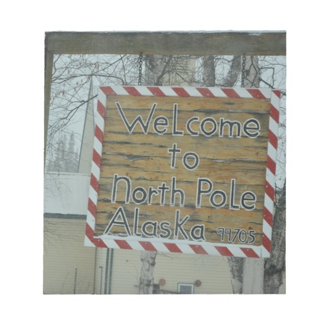Snow Snowflake Frozen Weather North Pole Alaska Notepad (Front)
