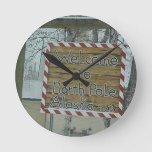 Snow Snowflake Frozen Weather North Pole Alaska Round Clock