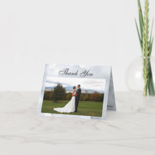 Snow Sparkle Lights Glitter Thank You Card