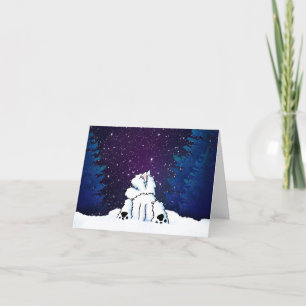 Snow Sploot Westie Greeting Card