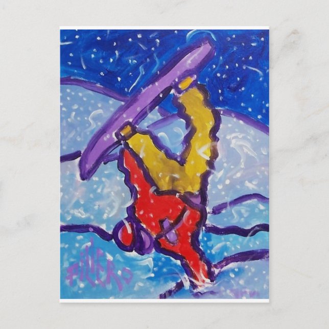 Snow Sports by Piliero Postcard (Front)