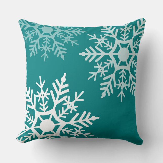 Snow Star - Christmas - Throw Cushion (Front)
