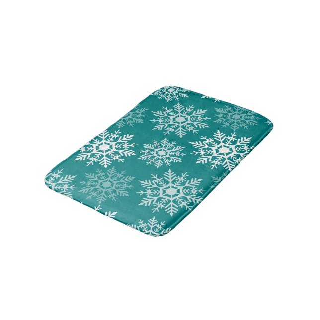 Snow Stars Design - Bath Mat (Angled)