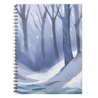 Snow Storm In The Forest Notebook