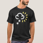 Snow Storm: Retro weather forecast symbol T-Shirt<br><div class="desc">Snow Storm: Retro weather forecast symbol</div>
