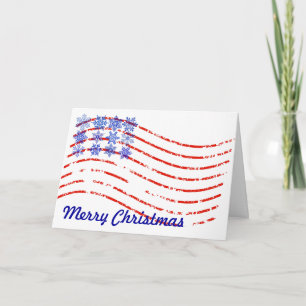 Snow & Stripes Holiday Card