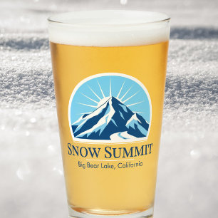 Snow Summit California ski resort souvenir Glass