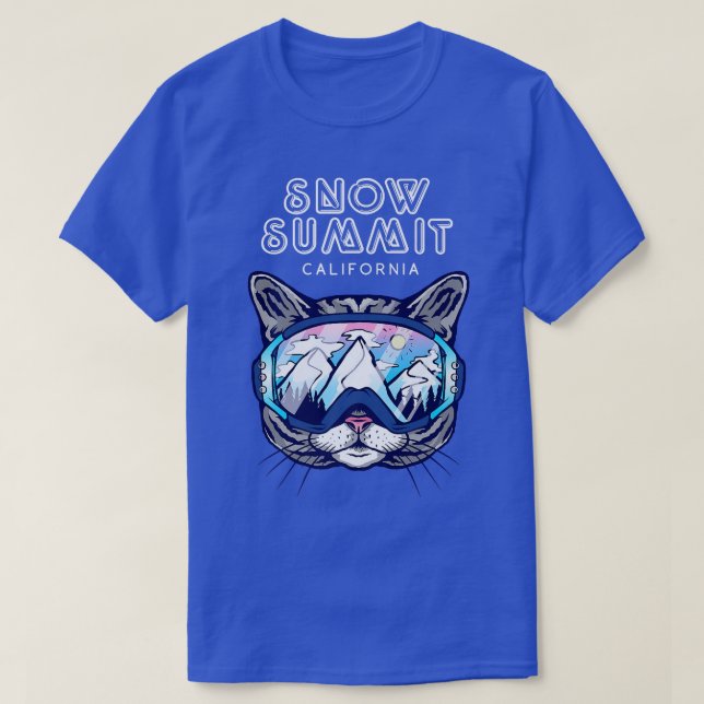 Snow Summit CaliforniaFunny Cat Ski Googles  T-Shirt (Design Front)