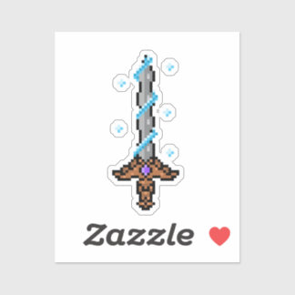 Snow Sword Pixel Art – Retro Ice Blade Design