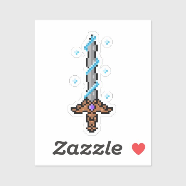 Snow Sword Pixel Art – Retro Ice Blade Design (Sheet)