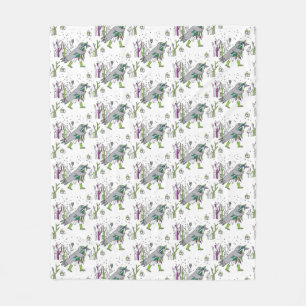 Snow time fleece blanket