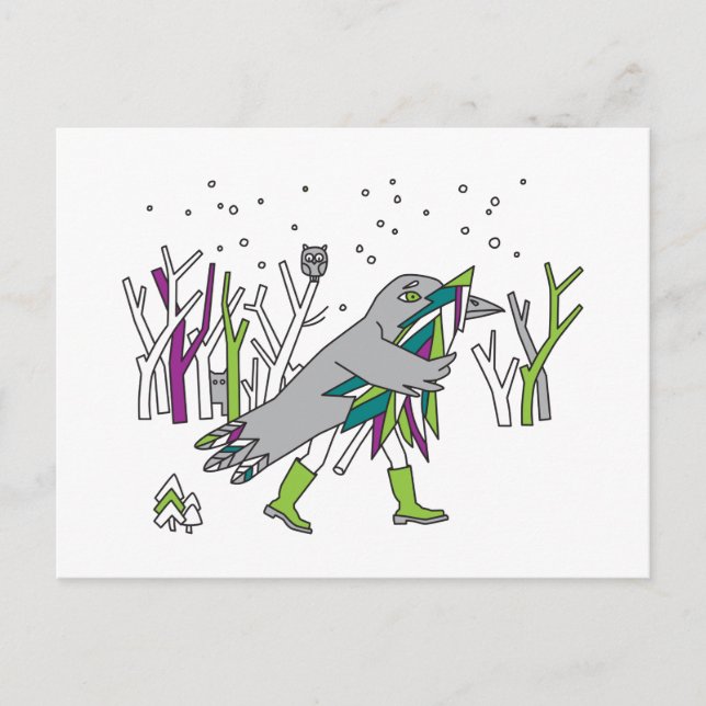 Snow time postcard (Front)