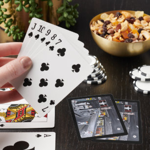 Snow Town Painting by Alfred Fox Playing Cards