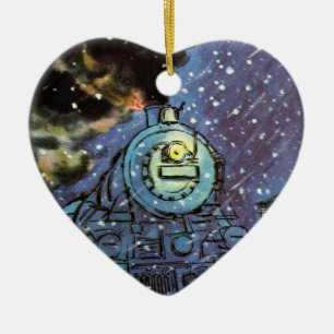 Snow Train Ceramic Ornament