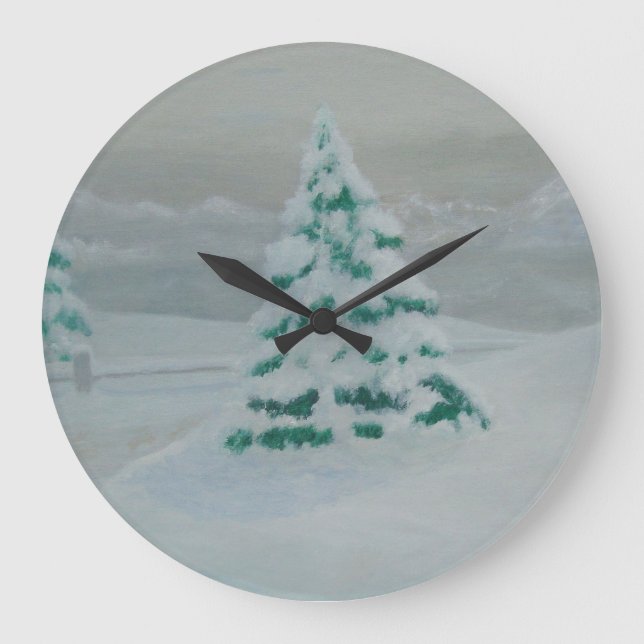 snow tree clock (Front)