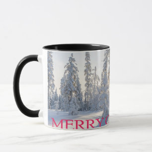 SNOW,TREES,THE SUN, READY FOR CHRISTMAS MUG