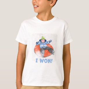 Snow Tubing Kids, I Won! T-Shirt