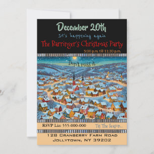 Snow Villages Laya Christmas Party Invitation
