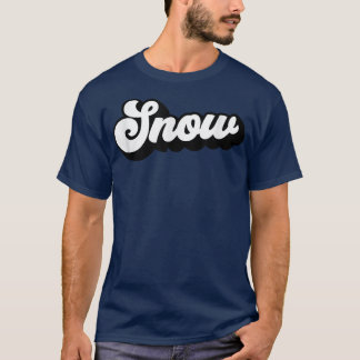 Snow Vintage Retro Brush Style Funny T-Shirt