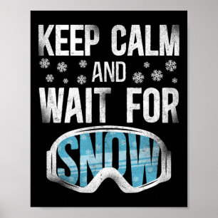 Snow Vintage Ski Skiing Goggles Poster
